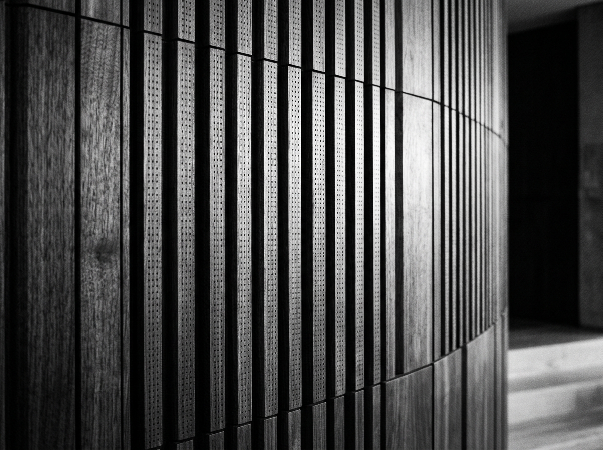 Perforated Walnut Panel